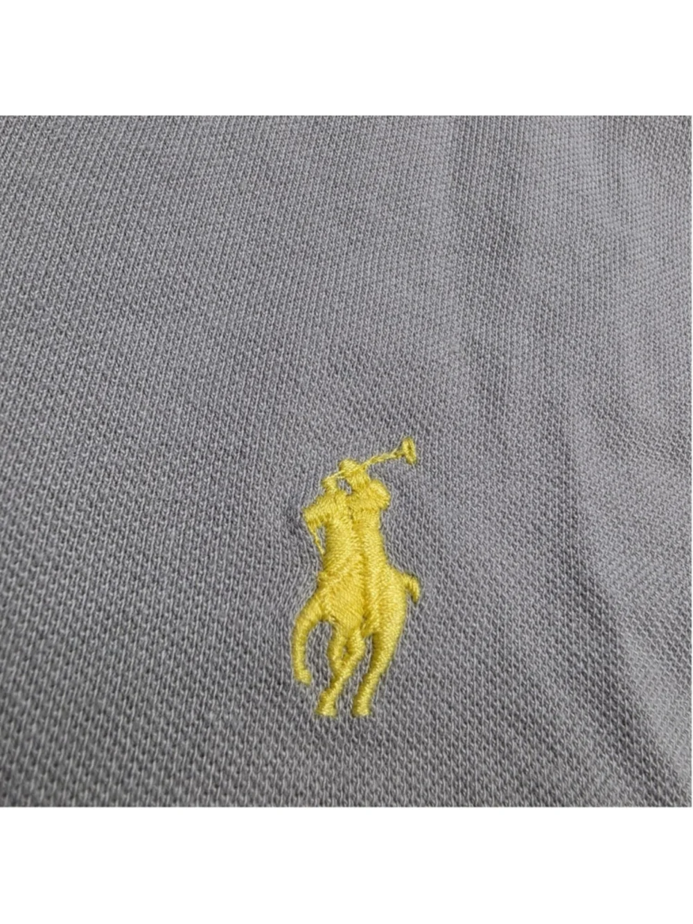 Polo Ralph Lauren Men’s M Gray Custom Fit Mesh Polo Shirt Yellow Pony Logo